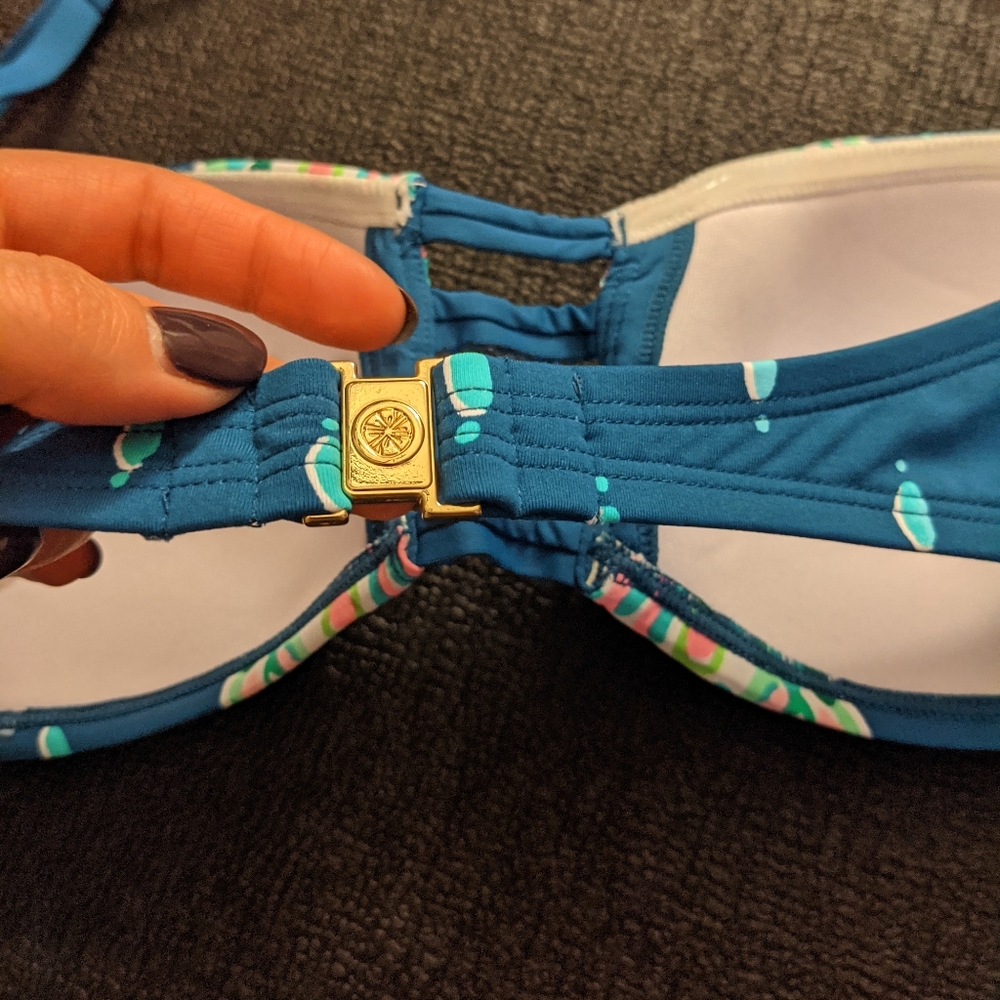 {Lilly Pulitzer} Brand New Bari Bandeau Bikini Top - Picture 9 of 10